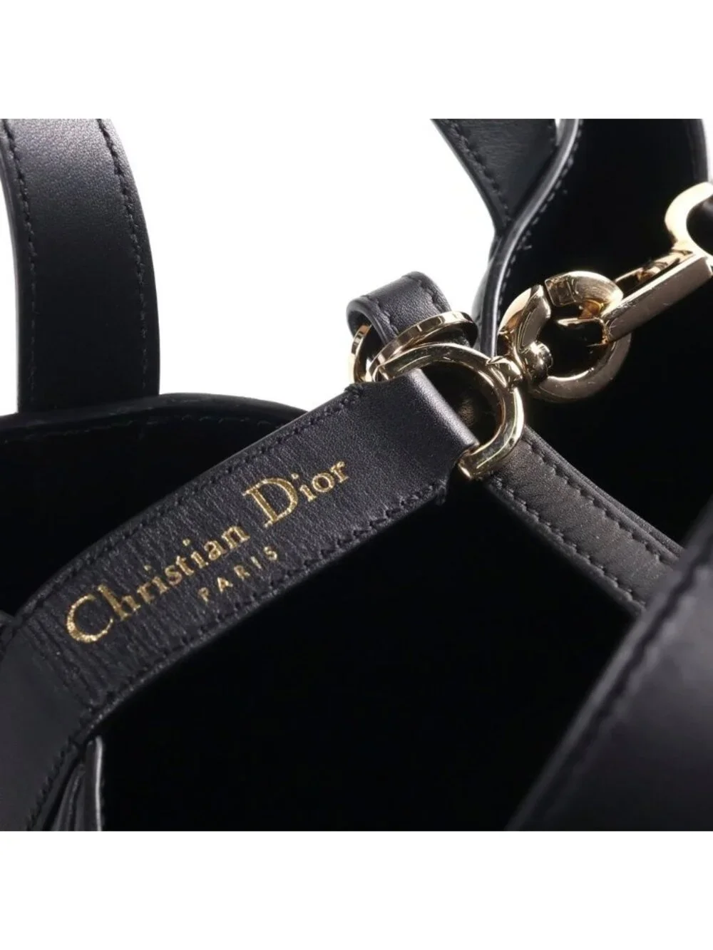 Dior Toujours Macro Cannage Vertical Tote Small 2-Way Shoulder Bag Black